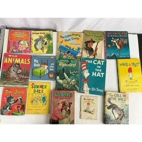 VTG Lot of 15 Children Books Assorted 60s 70s Cat in the Hat Jungle Book Kids - Picture 7 of 7